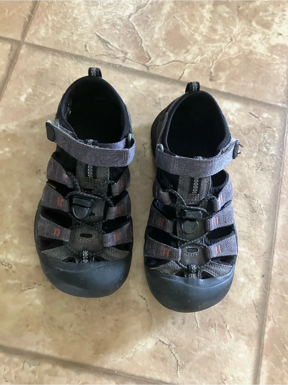Keen Kids Steel Grey & Black Closed-Toe Sport Sandals